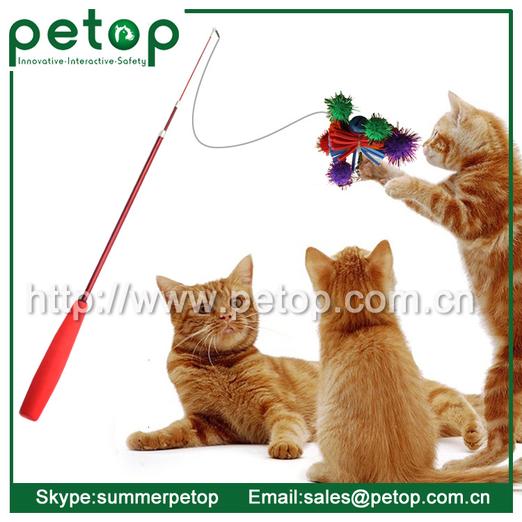 Pet cat teaser toy, Cat rod toys, OEM feather Cat teaser